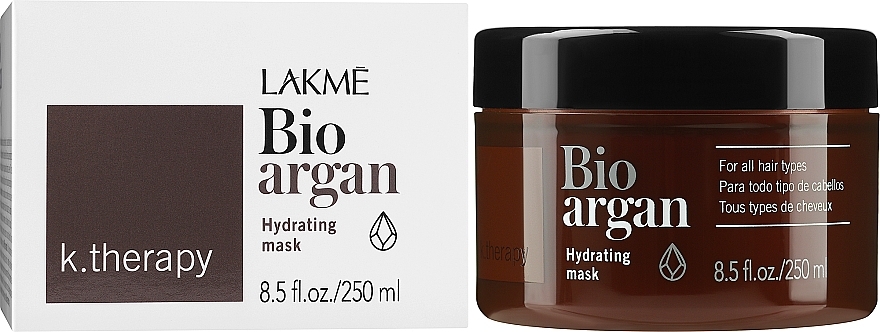 PRZECENA! Nawilżająca maska do włosów ze 100% organicznym olejem arganowym - Lakmé K.Therapy Bio-Argan Mask * — Zdjęcie N3