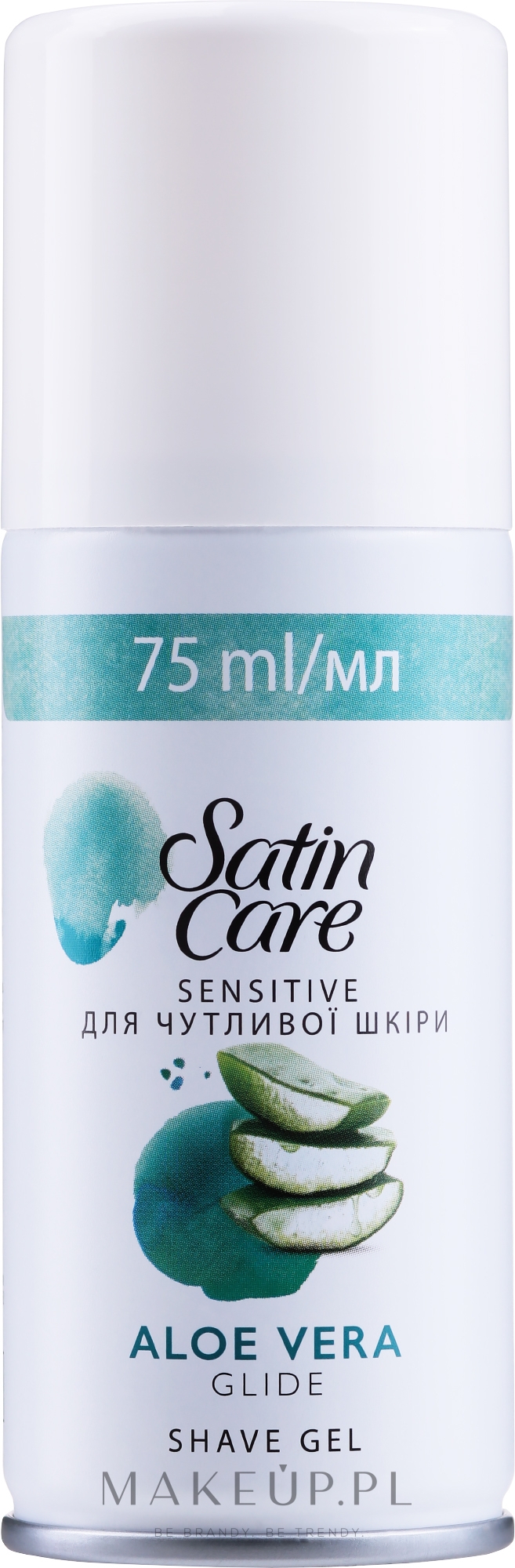 Żel do golenia do skóry wrażliwej z aloesem - Gillette Satin Care Sensitive Skin Shave Gel — Zdjęcie 75 ml