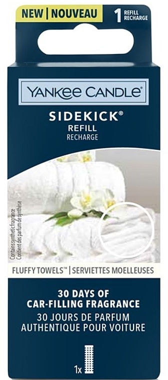 Wymienny wkład do samochodowego odświeżacza powietrza - Yankee Candle Sidekick Fluffy Towels Refill Recharge — Zdjęcie N1