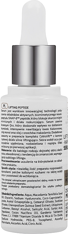 Liftingujące serum pod oczy - APIS Professional Lifting Peptide Lifting And Tensing Eye Serum — Zdjęcie N2