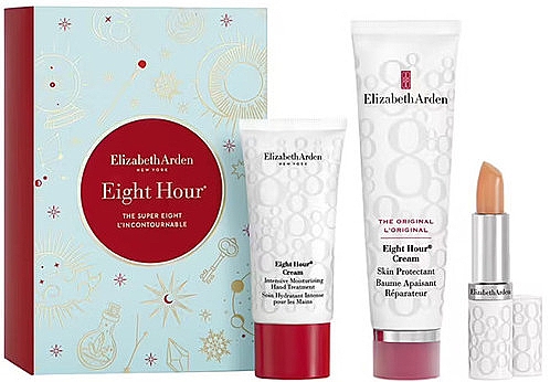 Zestaw do pielęgnacji skóry - Elizabeth Arden Eight Hour (b/cr/50ml + h/cr/30ml + l/balm/3,7g) — Zdjęcie N1