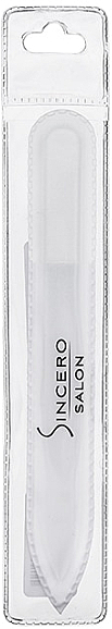 Pilnik do paznokci 135 mm, biały - Sincero Salon Glass Nail File Duplex, White — Zdjęcie N2