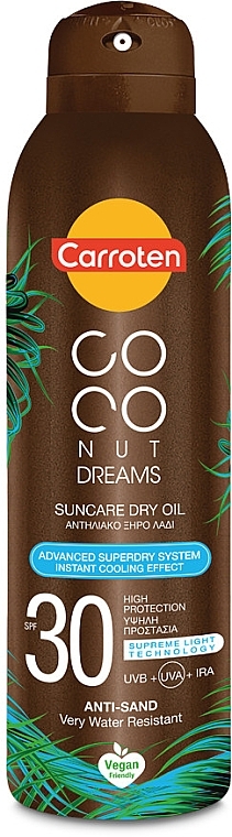 Suchy olejek do ciała z filtrem przeciwsłonecznym - Carroten Coconut Dreams Suncare Dry Oil SPF30 — Zdjęcie N1