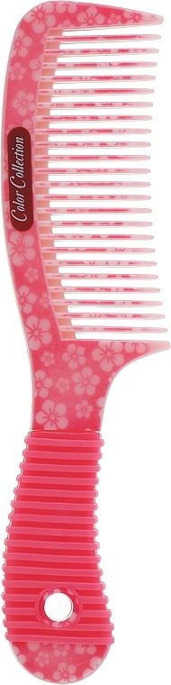 Grzebień do włosów z gumowym uchwytem 499054, różowy 2 - Inter-Vion — Zdjęcie N1