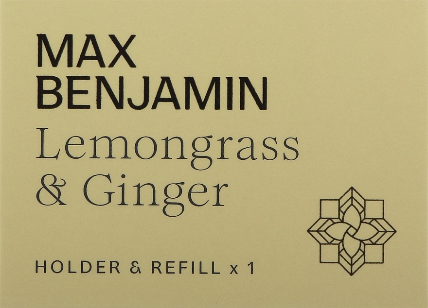 Odświeżacz powietrza do samochodu - Max Benjamin Car Fragrance Lemongrass & Ginger  — Zdjęcie N2