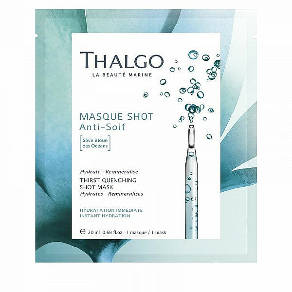 Nawilżająco-złuszczające płatki tonizujące do twarzy - Thalgo Masque Shot Thirst Quenching Shot Mask — Zdjęcie N1