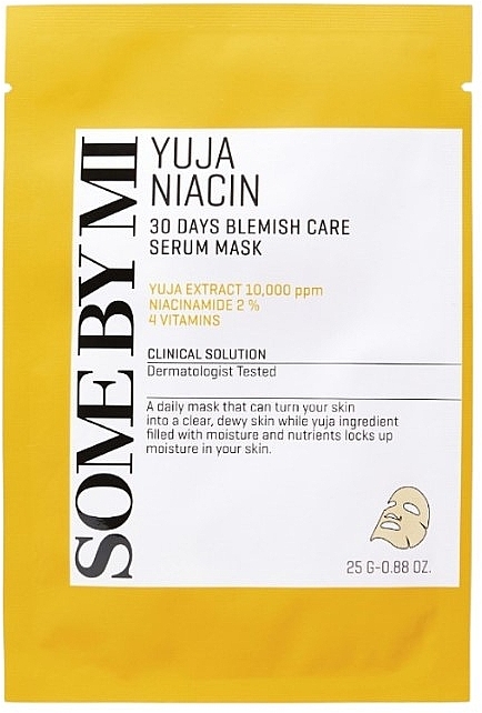 Maska-serum w płachcie - Some By Mi Yuja Niacin 30 Days Blemish Care Serum Mask — Zdjęcie N1