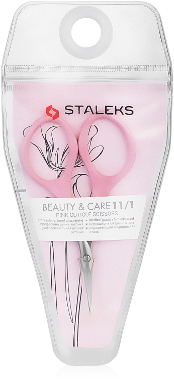 Nożyczki do skórek, różowe, SBC-11/1 - Staleks Beauty & Care 11 Type 1 — Zdjęcie N1