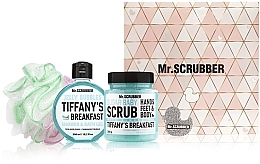 Kup Zestaw - Mr.Scrubber " Tiffany’s Breakfast" (body/scr/300 g + sh/gel/275 ml + sh/sponge)