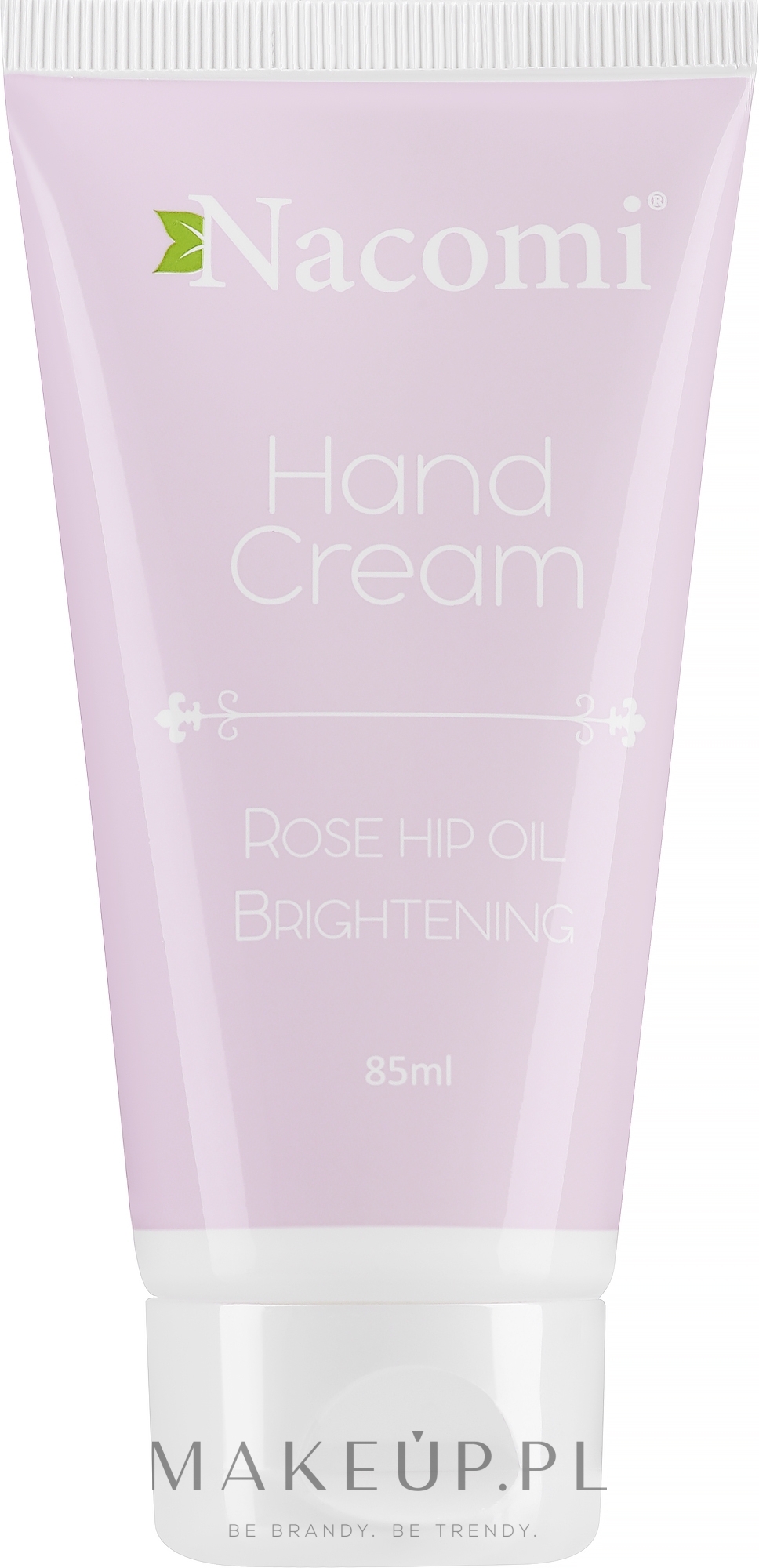 Wygładzająco-rozjaśniający krem do rąk Olej z dzikiej róży - Nacomi Brightening Hand Cream — Zdjęcie 85 ml