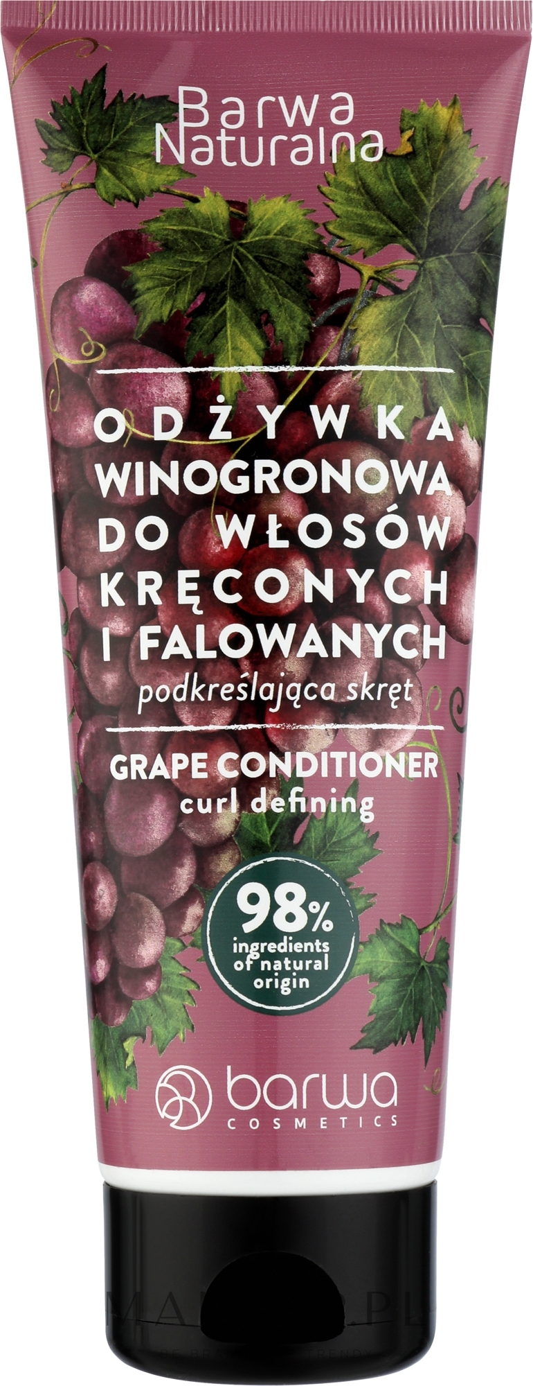 Odżywka winogronowa do włosów kręconych i falowanych - Barwa Natural Grape Conditioner — Zdjęcie 200 ml