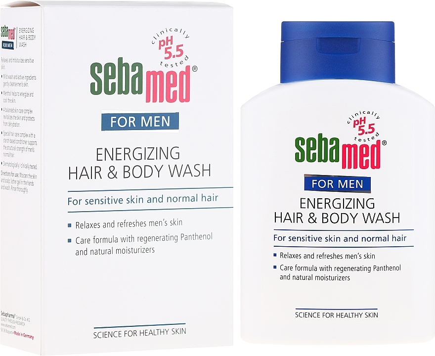 PRZECENA! Energetyzujący żel do mycia ciała i włosów dla mężczyzn - Sebamed For Men Energizing Hair & Body Wash * — Zdjęcie N1