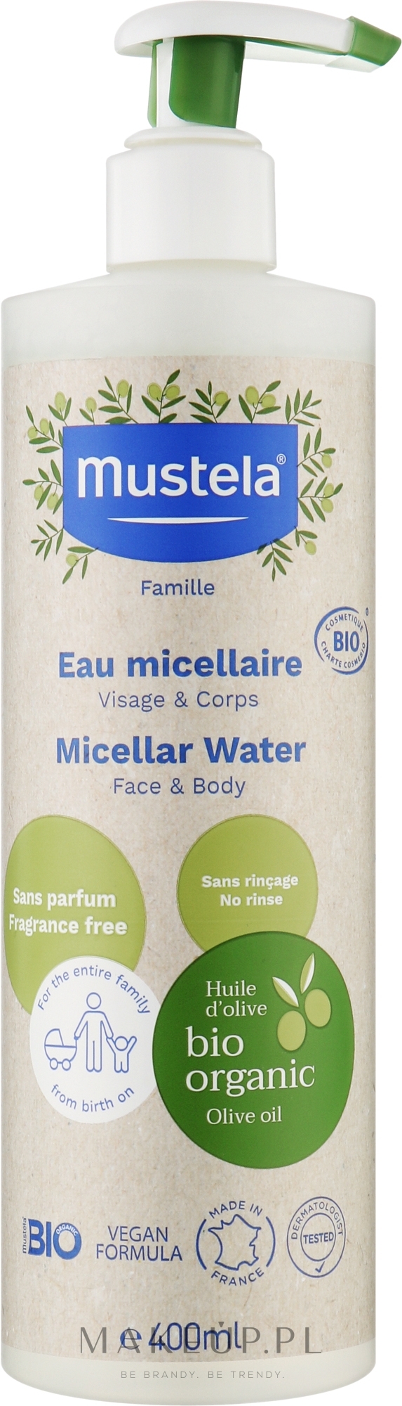Płyn micelarny do twarzy i ciała - Mustela Famille Micellar Water Face & Body — Zdjęcie 400 ml