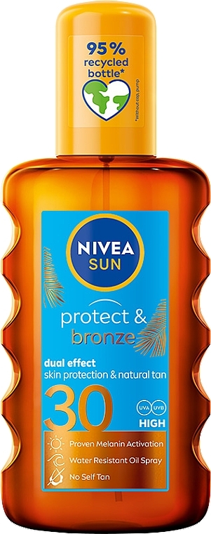 Olejek w sprayu aktywujący naturalną opaleniznę SPF 30 - NIVEA SUN Protect & Bronze — Zdjęcie N1