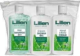 Kup Zestaw (sh/con 100 ml + sh/gel 100 ml + body/cr 100 ml) - Lilien Travel Set Of Cosmetics 