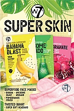 Kup Zestaw - W7 Super Skin Gift Set (mask/3pcs + acc/1pc)
