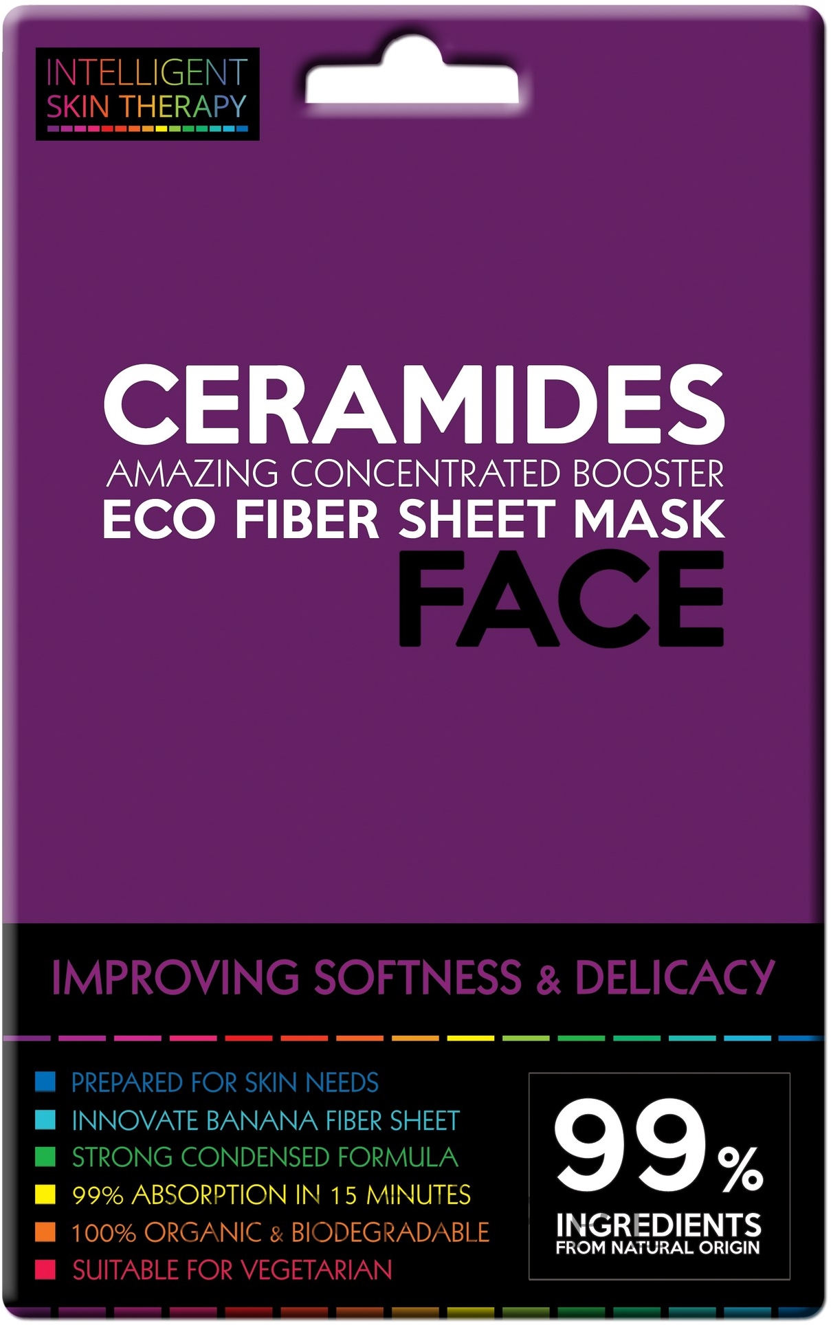 Zmiękczająca maseczka w płachcie do twarzy z ceramidami - Beauty Face Intelligent Skin Therapy Mask — Zdjęcie 25 g