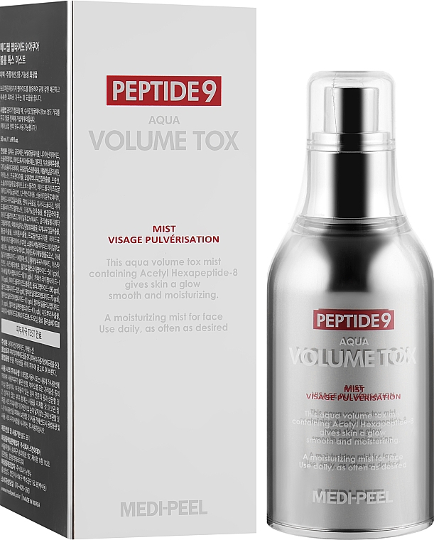 Nawilżająca mgiełka do twarzy z efektem liftingu - MEDIPEEL Peptide 9 Aqua Volume Tox Mist — Zdjęcie N2