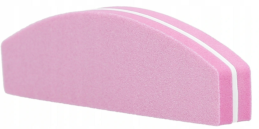 Polerka do paznokci, półkole, 100/180, różowa - Tools For Beauty MiMo Nail Buffer Pink — Zdjęcie N2