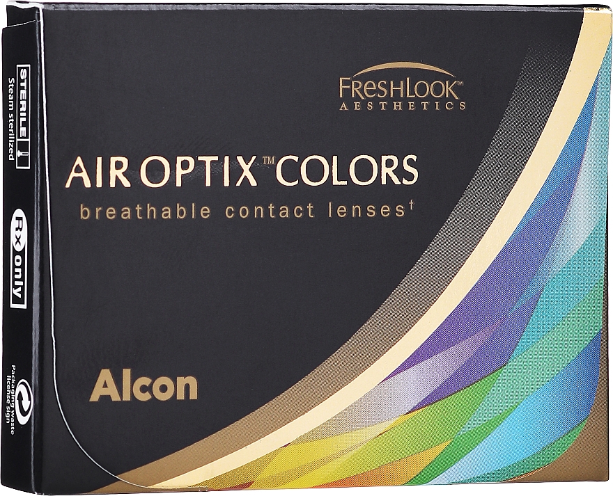Kolorowe soczewki kontaktowe, 2 szt., gemstone green - Alcon Air Optix Colors — Zdjęcie N1