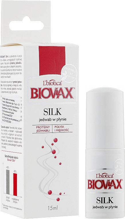Lakier do włosów z proteinami jedwabiu zapewniający połysk i miękkość - Biovax Silk Spray — Zdjęcie N3