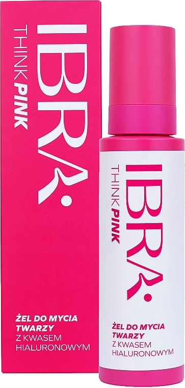 Żel do mycia twarzy z kwasem hialuronowym - Ibra Think Pink — Zdjęcie N1