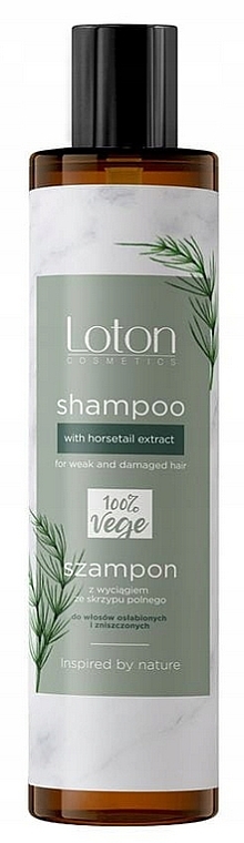 Szampon z wyciągiem ze skrzypu polnego do włosów osłabionych i zniszczonych - Loton Shampoo — Zdjęcie N1