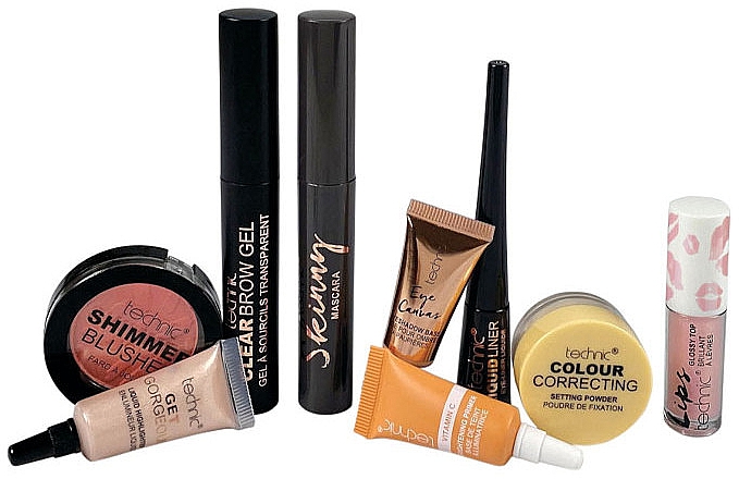 Zestaw, 9 produktów - Technic Cosmetics Mini Makeup Set — Zdjęcie N2