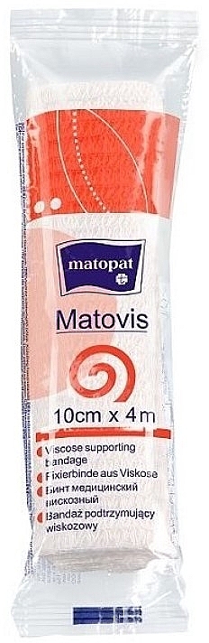 Bandaż medyczny wiskozowy, 10 cm x 4 m - Matopat Matovis — Zdjęcie N1