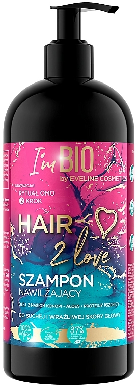 Szampon nawilżający - Eveline Cosmetics Hair 2 Love