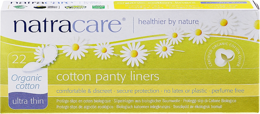 Wkładki higieniczne, 22 szt. - Natracare Ultra Thin Panty Liners — Zdjęcie N1