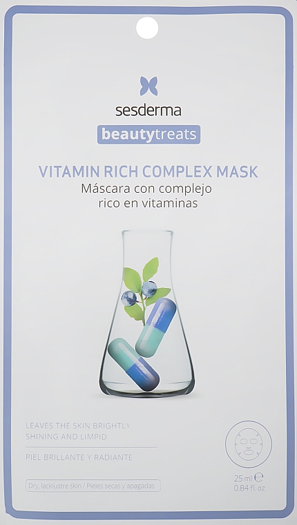 Maska w płachcie z kompleksem witamin - SesDerma Laboratories Beauty Treats Vitamin Rich Complex Mask — Zdjęcie N1