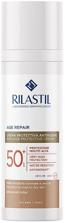 Przeciwstarzeniowy krem ​​przeciwsłoneczny - Rilastil Sun System Age Repair Cream SPF 50 Universal Color — Zdjęcie N1