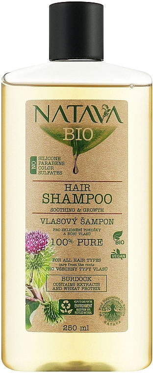 Szampon do włosów z łopianem - Natava — Zdjęcie N1