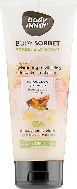 Nawilżająco-rewitalizujący sorbet do ciała Mango, papaja i marula - Body Natur Mango, Papaya and Marula Body Sorbet — Zdjęcie N1