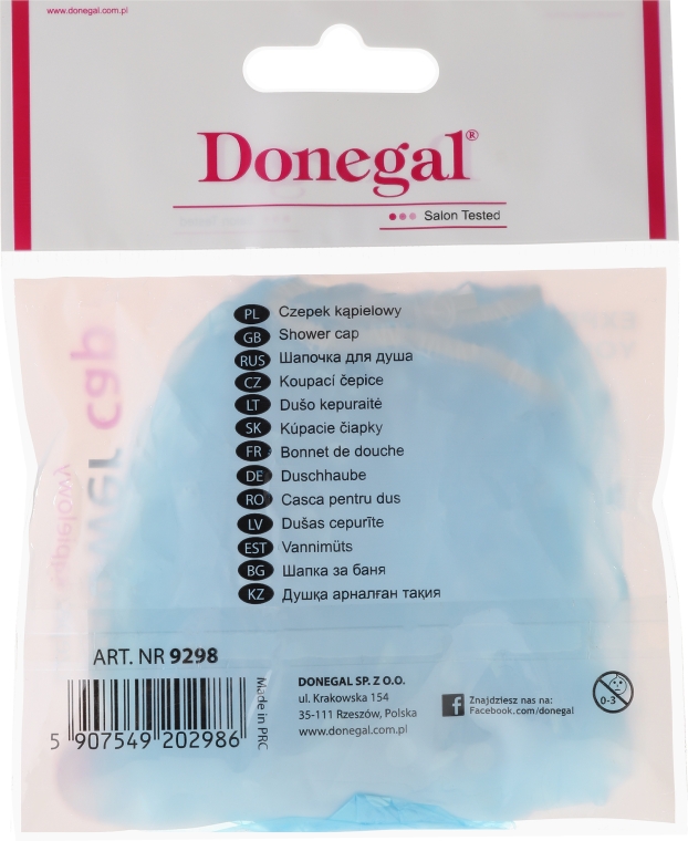 Czepek pod prysznic, 9298, niebieski - Donegal — Zdjęcie N3