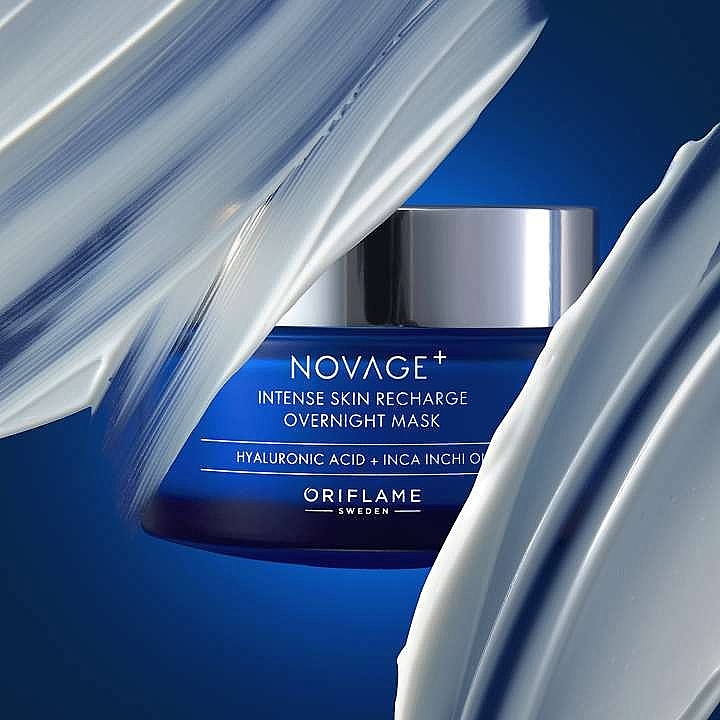 Maseczka na noc do intensywnej regeneracji skóry - Oriflame NovAge+ Intense Skin Recharge Overnight Mask — Zdjęcie N3