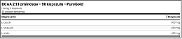 Kompleks aminokwasów, kapsułki - Pure Gold BCAA 2:1:1 — Zdjęcie N2
