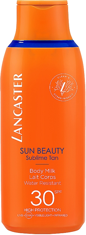 Wodoodporne mleczko do ciała z filtrem przeciwsłonecznym - Lancaster Sun Beauty Sublime Tan Body Milk SPF30 — Zdjęcie N1