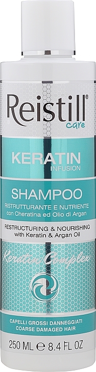 Keratynowy szampon wygładzający do włosów zniszczonych - Reistill Keratin Infusion Shampoo — Zdjęcie N1