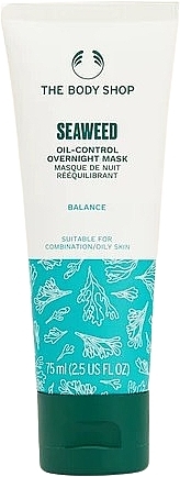 Maseczka na noc z wodorostami kontrolująca przetłuszczanie się skóry - The Body Shop Seaweed Oil-Control Overnight Mask — Zdjęcie N1