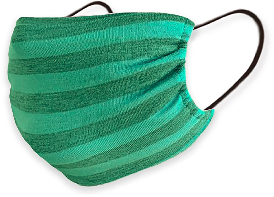 Maska z dzianiny wielokrotnego użytku z kieszonką, zielona - Piel Cosmetics Safe Care — Zdjęcie N1