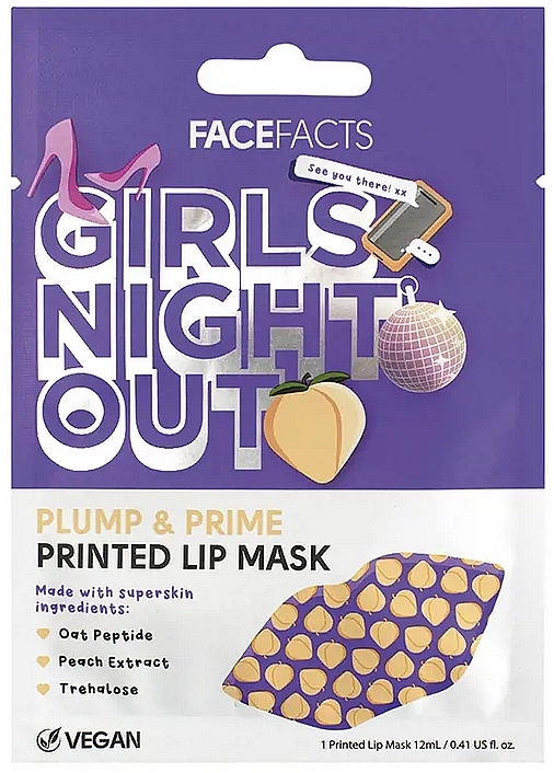 Maska zwiększająca objętość ust - Face Facts Girls Night Out Plumping Lip Mask — Zdjęcie N1