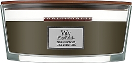 Świeca zapachowa w szkle - Woodwick Hearthwick Flame Ellipse Candle Sand & Driftwood — Zdjęcie N1