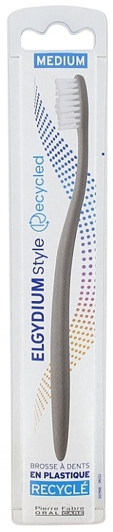 Miękka szczoteczka do zębów Style Recycled, ciemnoszary - Elgydium Style Recycled Medium Toothbrush — Zdjęcie N1