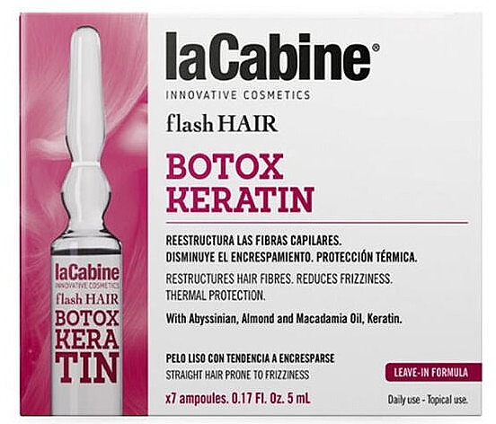 Nawilżające ampułki do włosów - La Cabine Botox Keratin Ampoule — Zdjęcie N1