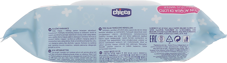 Chusteczki nawilżane miękkie oczyszczające, 72 szt. - Chicco Baby Moment Soft Cleansing Wipes — Zdjęcie N2