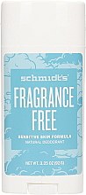 Naturalny dezodorant bezzapachowy w sztyfcie do skóry wrażliwej - Schmidt's Fragrance Free Natural Deodorant — Zdjęcie N2