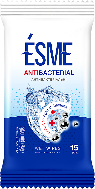 Nawilżane chusteczki antybakteryjne - Esme Antibacterial Wet Wipes