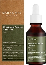 Łagodzące serum do twarzy z pstrolistką sercowatą i drzewem herbacianym - Mary & May Houttuynia Cordata + Tea Tree Serum — Zdjęcie N2